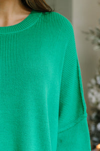 Give You Joy Kelly Green Dolman Sweater