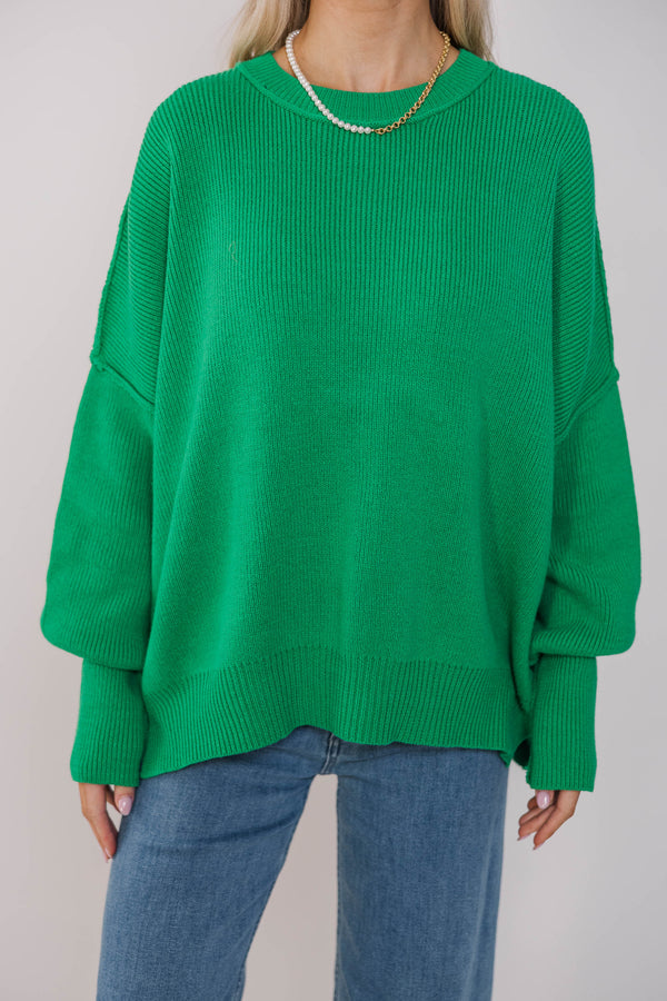 Give You Joy Kelly Green Dolman Sweater
