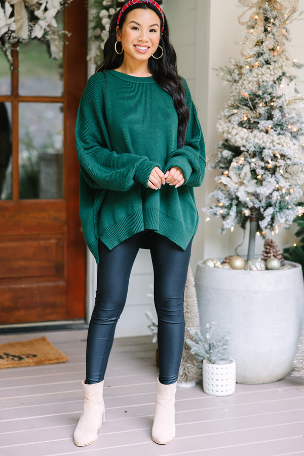 Give You Joy Emerald Green Dolman Sweater