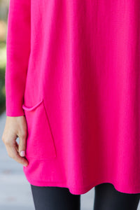 Loving My Life Fuchsia Pink Pocket Tunic