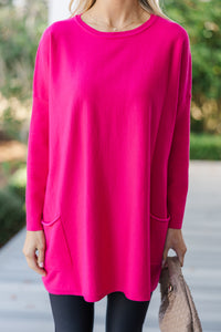 Loving My Life Fuchsia Pink Pocket Tunic