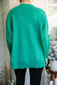 Perfectly You Green Mock Neck Sweater