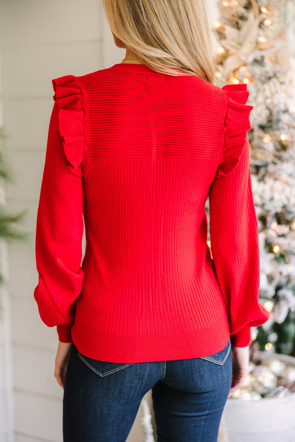 red holiday sweaters, holiday sweaters for women, boutique holiday 