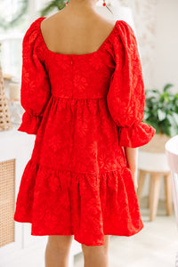 Think It Through Red Babydoll Dress
