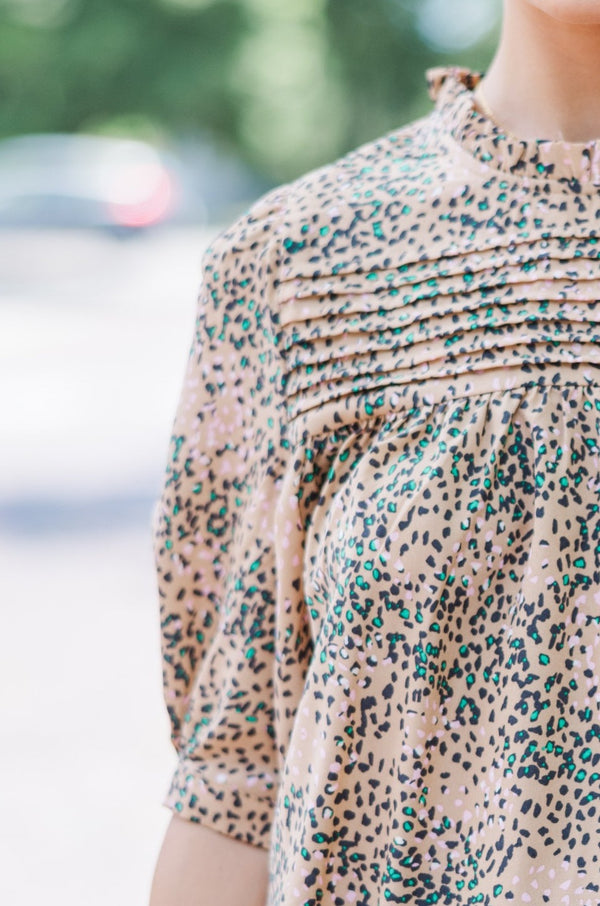 Make A Choice Camel Brown Leopard Blouse