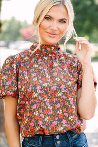 Can't Let You Go Gold Floral Blouse