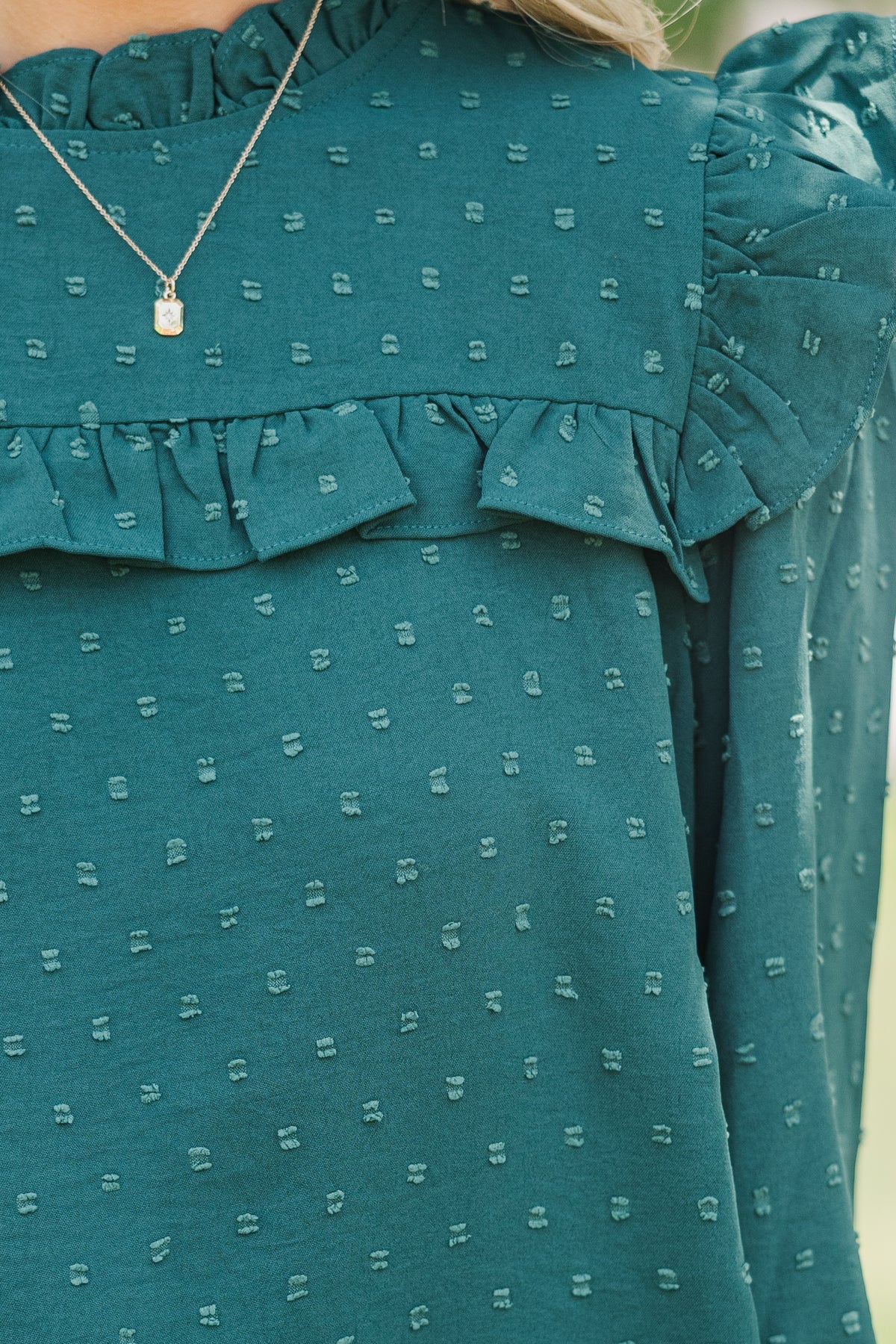 Romantic History Emerald Green Ruffled Blouse – Shop the Mint