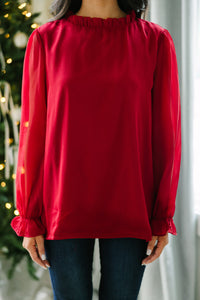 Dream Of The Day Burgundy Red Blouse