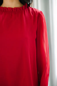 Dream Of The Day Red Blouse – Shop the Mint