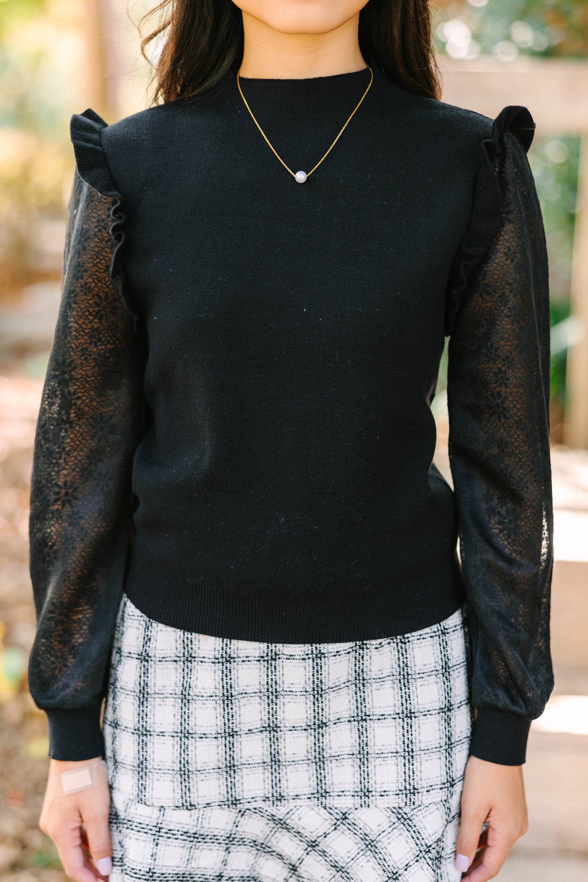 All Around The Way Black Ruffled Sweater – Shop the Mint