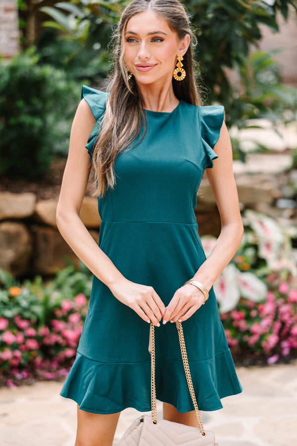 All My Life Emerald Green Ruffled Dress Shop the Mint All My Life Emerald Green Ruffled Dress Shop the Mint