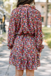 It's About Time Gold Combo Floral Dress