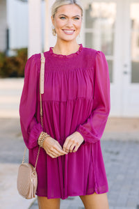 What You Love Magenta Purple Babydoll Dress