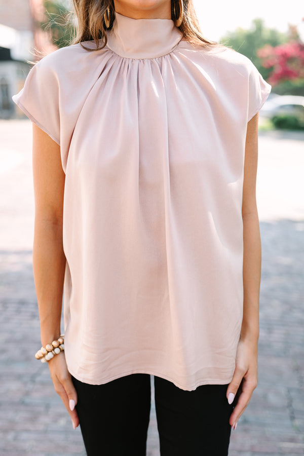 Take A Look Latte Brown Blouse