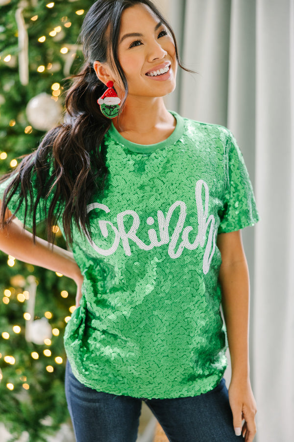 Feeling Grinchy Green Sequin Tee – Shop the Mint