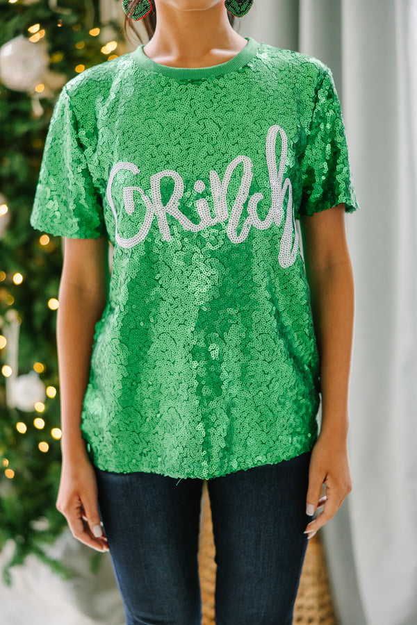 Feeling Grinchy Green Sequin Tee – Shop the Mint