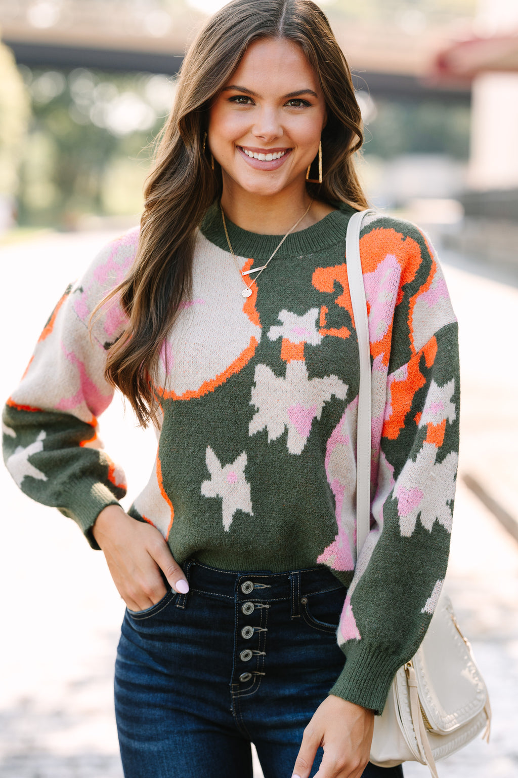 Floral Sweater for Outdoor Adventures