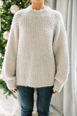 Stay A While Silver Sweater – Shop the Mint