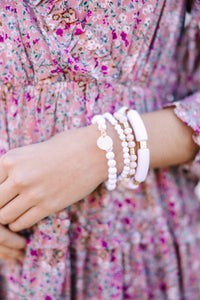 stack bracelet, white bracelets, boutique accessories