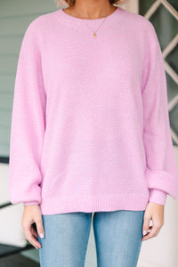 The Slouchy Bubblegum Pink Bubble Sleeve Sweater