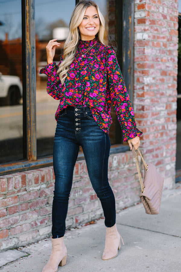 Make It Yours Black Ditsy Floral Blouse – Shop the Mint