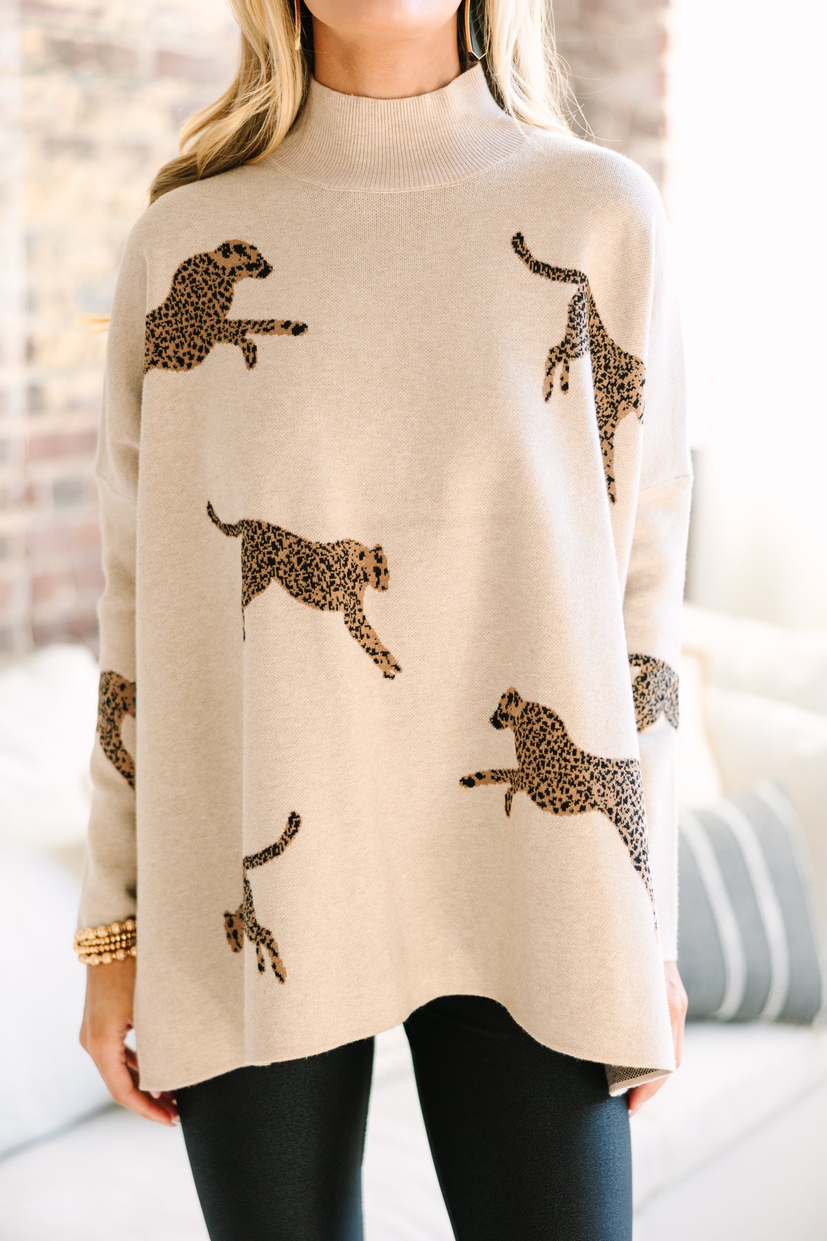 Cheetah Sweater Dark Green