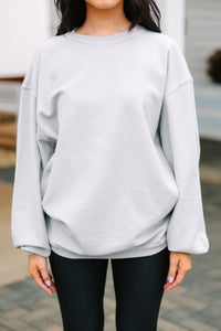 Teacher Gray Graphic Corded Sweatshirt