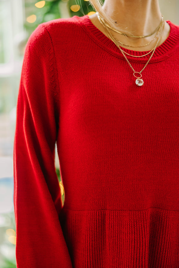 Flum Mello Vol 5 Catch Yourself Red Bubble Sleeve Sweater Dress Shop the Mint Flum Mello Vol 5 Catch Yourself Red Bubble Sleeve Sweater Dress Shop the Mint