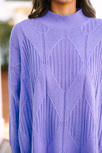 Walk The Walk Lavender Purple Sweater