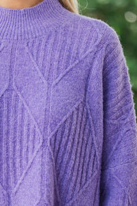 Walk The Walk Lavender Purple Sweater