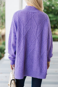 Walk The Walk Lavender Purple Sweater