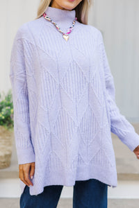 Walk The Walk Lavender Purple Sweater