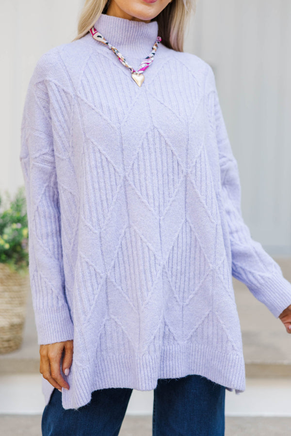 Walk The Walk Lavender Purple Sweater