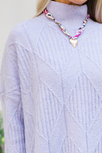 Walk The Walk Lavender Purple Sweater