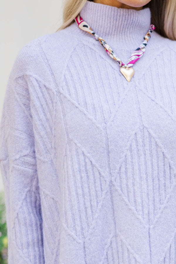 Walk The Walk Lavender Purple Sweater