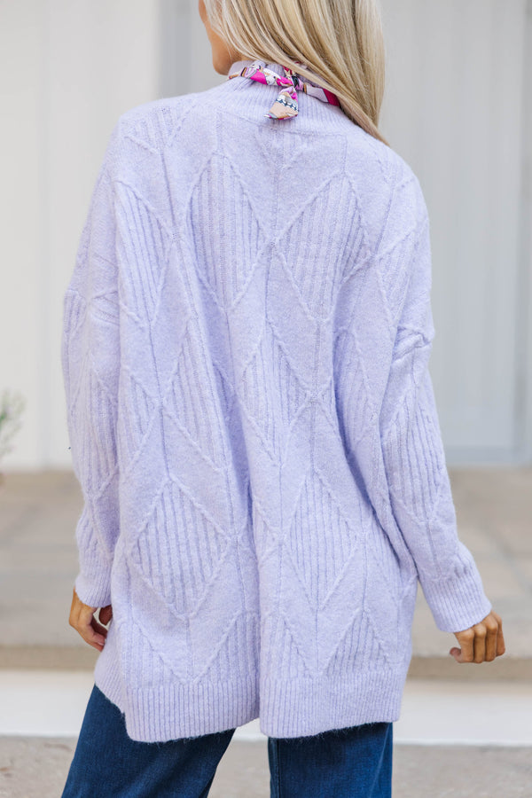 Walk The Walk Lavender Purple Sweater