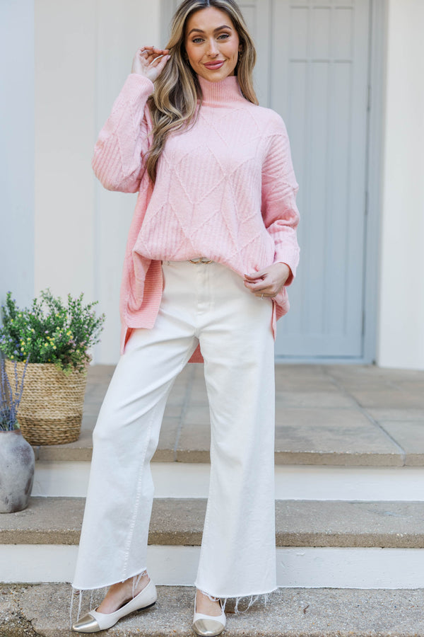 Walk The Walk Blush Pink Sweater