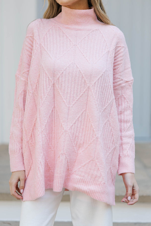 Walk The Walk Blush Pink Sweater