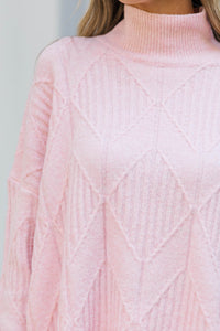 Walk The Walk Blush Pink Sweater