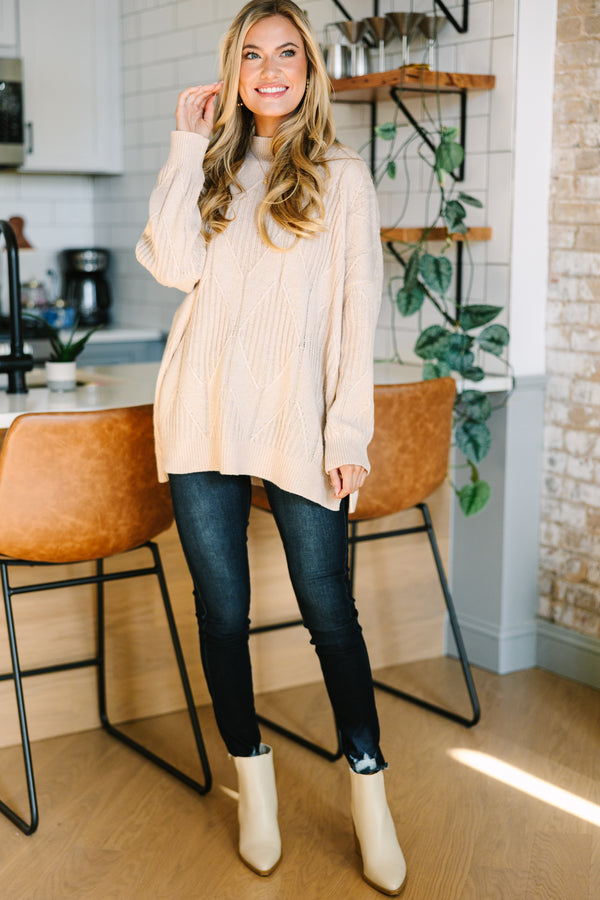 Walk The Walk Taupe Brown Sweater – Shop the Mint