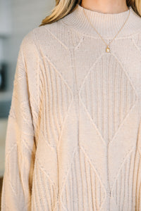 Easy Find Taupe Brown Waffle Knit Sweater – Shop the Mint