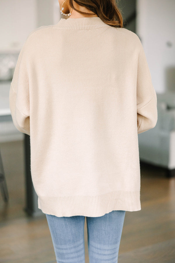 Perfectly You Taupe Brown Mock Neck Sweater – Shop the Mint