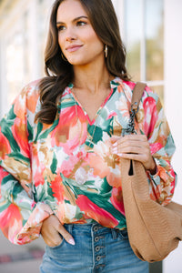 All I Need Sage Green Floral Blouse - ShopperBoard
