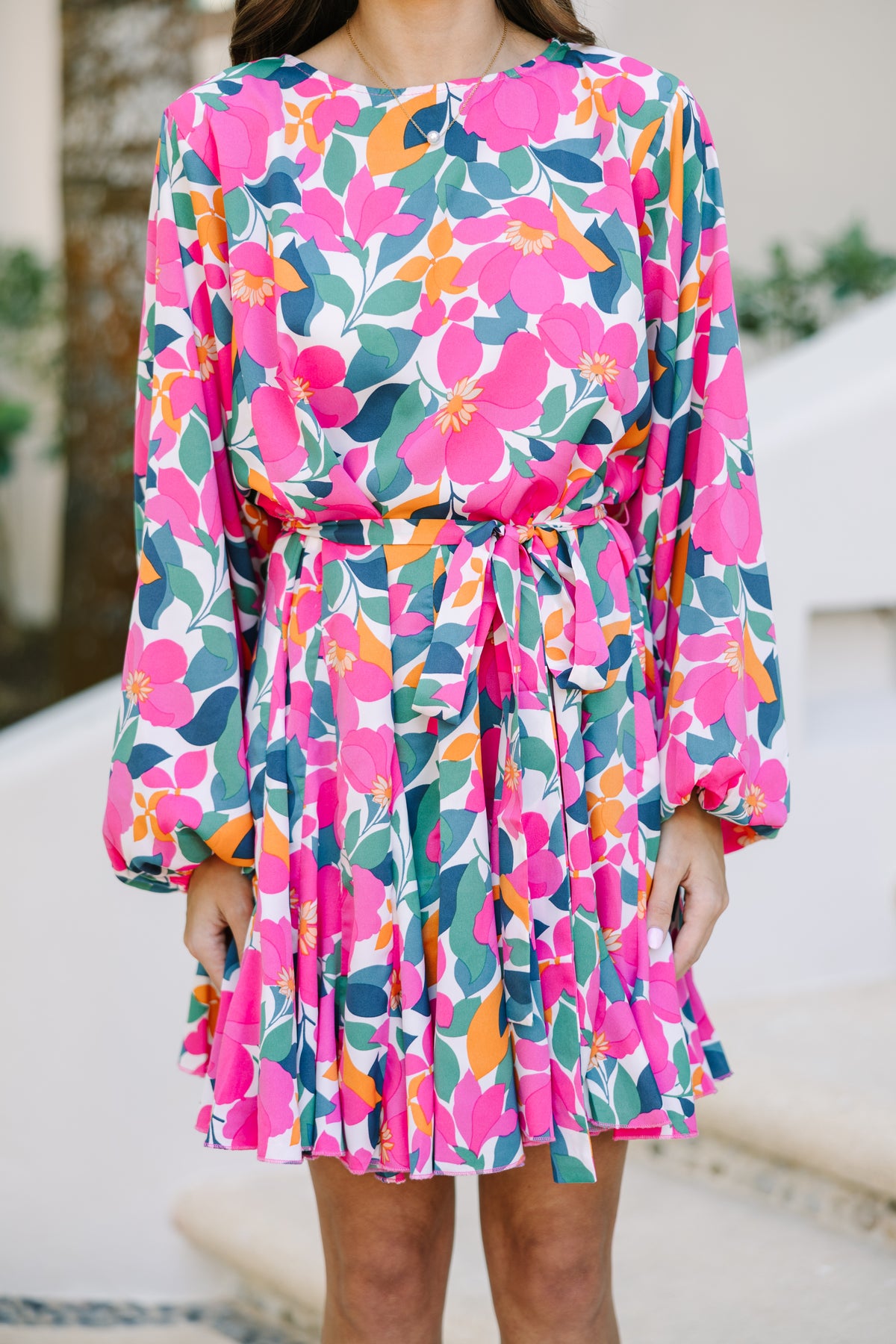 strapless open back dress Stay Close Pink Floral Dress – Shop the Mint
