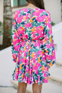 Stay Close Pink Floral Dress