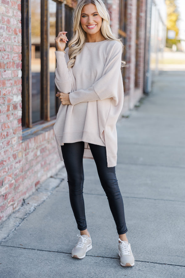 Always Fun Oatmeal Brown Tunic