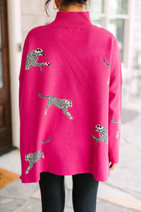 Quick Decisions Hot Pink Cheetah Sweater