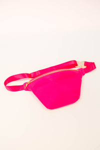 Ready For Action Hot Pink Varsity Fanny Pack