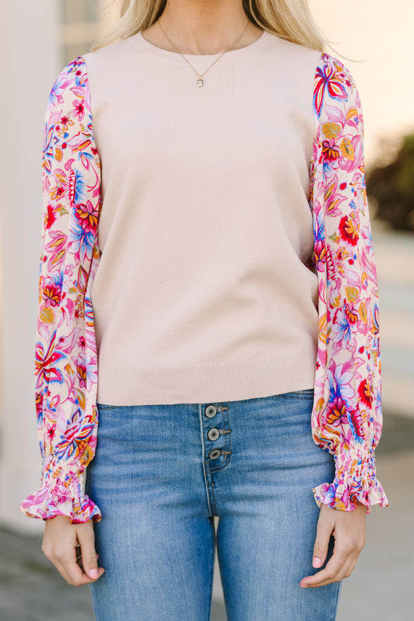 Best In Bold Pink Floral Blouse