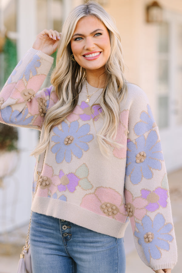 floral sweaters, muted colors, spring sweaters, cute sweaters